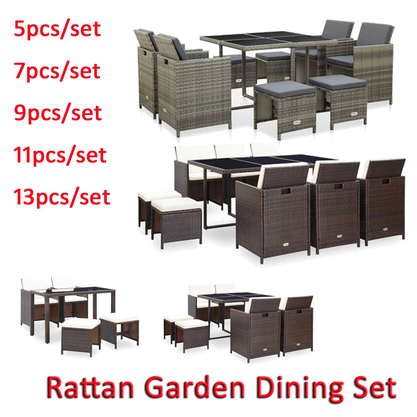 Rattan Patio Dining Set