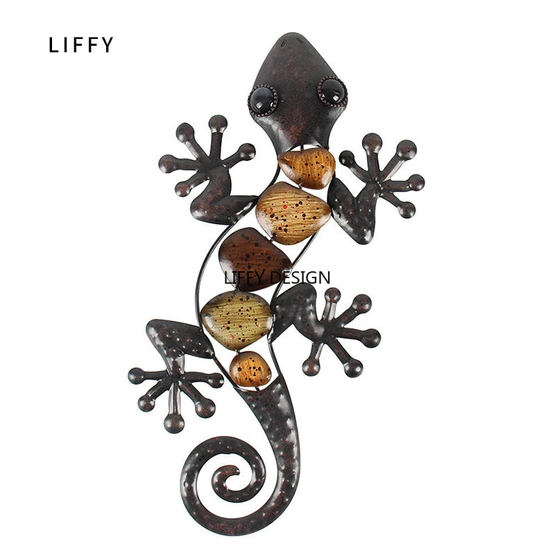 Gecko Wall Art for Garden Decoration