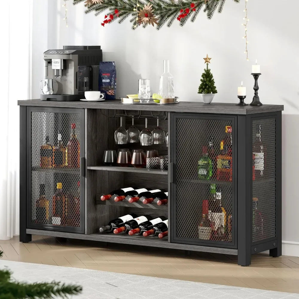 Home Bar Cabinet for Liquor and Glasses