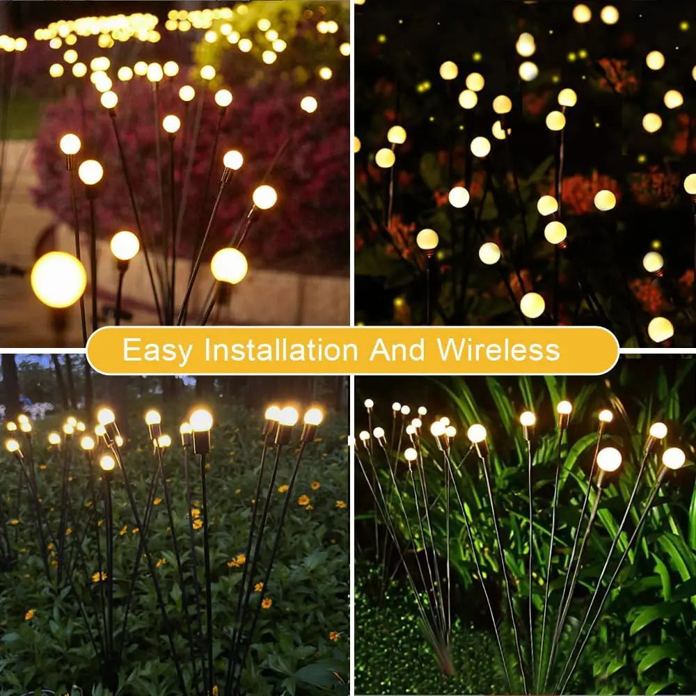 10LED Solar Garden Light Solar Power Firefly Lights