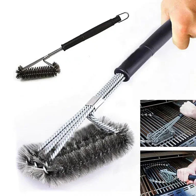 Stainless Steel BBQ Barbecue Grill Cleaning Brush