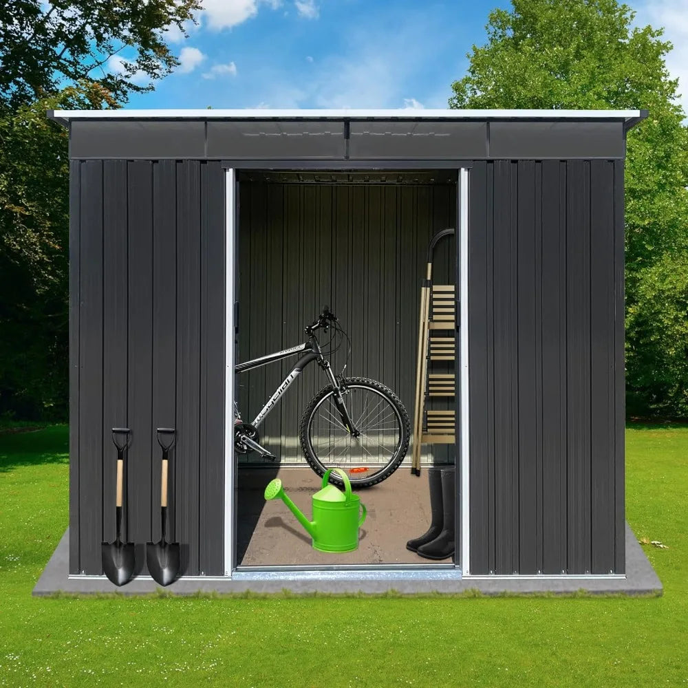 Storage Shed Galvanized Metal Garden Shed