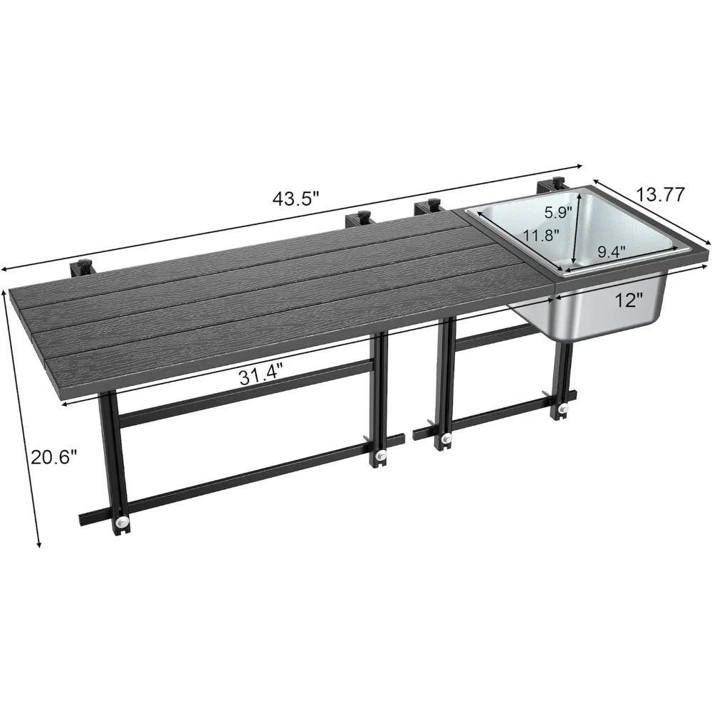 Balcony Table Outdoor Patio Bar Table