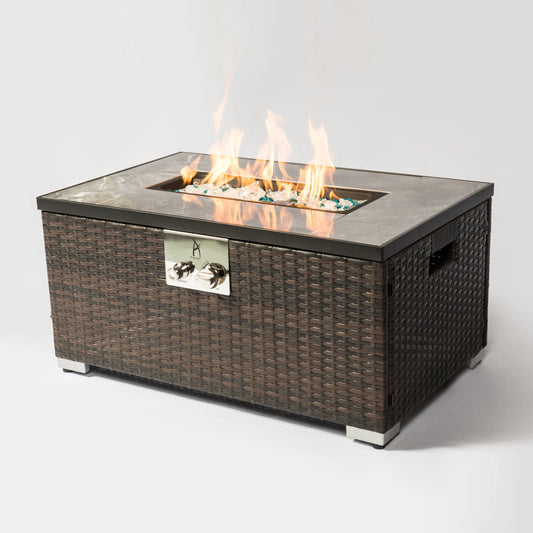 32" Square Gas Fire Pit Table