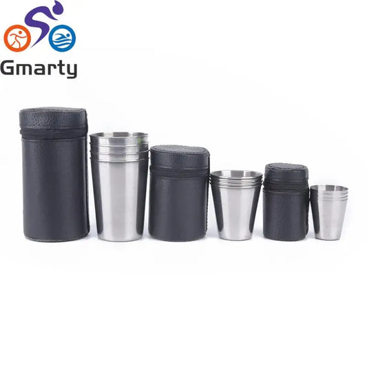 Outdoor Camping Cup, Set Stainless Steel Cover