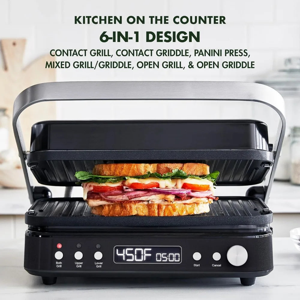 6-in-1 Multifunction Contact Grill & Griddle