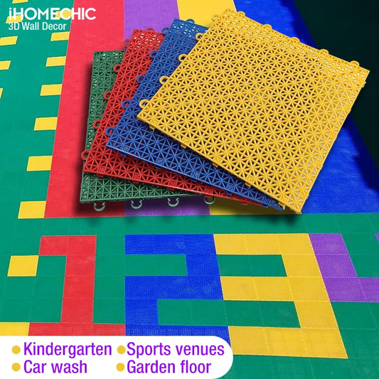 Bathroom splicing mats grid waterproof suspension kindergarten sports floor car wash balcony garden swimming pool plastic tile