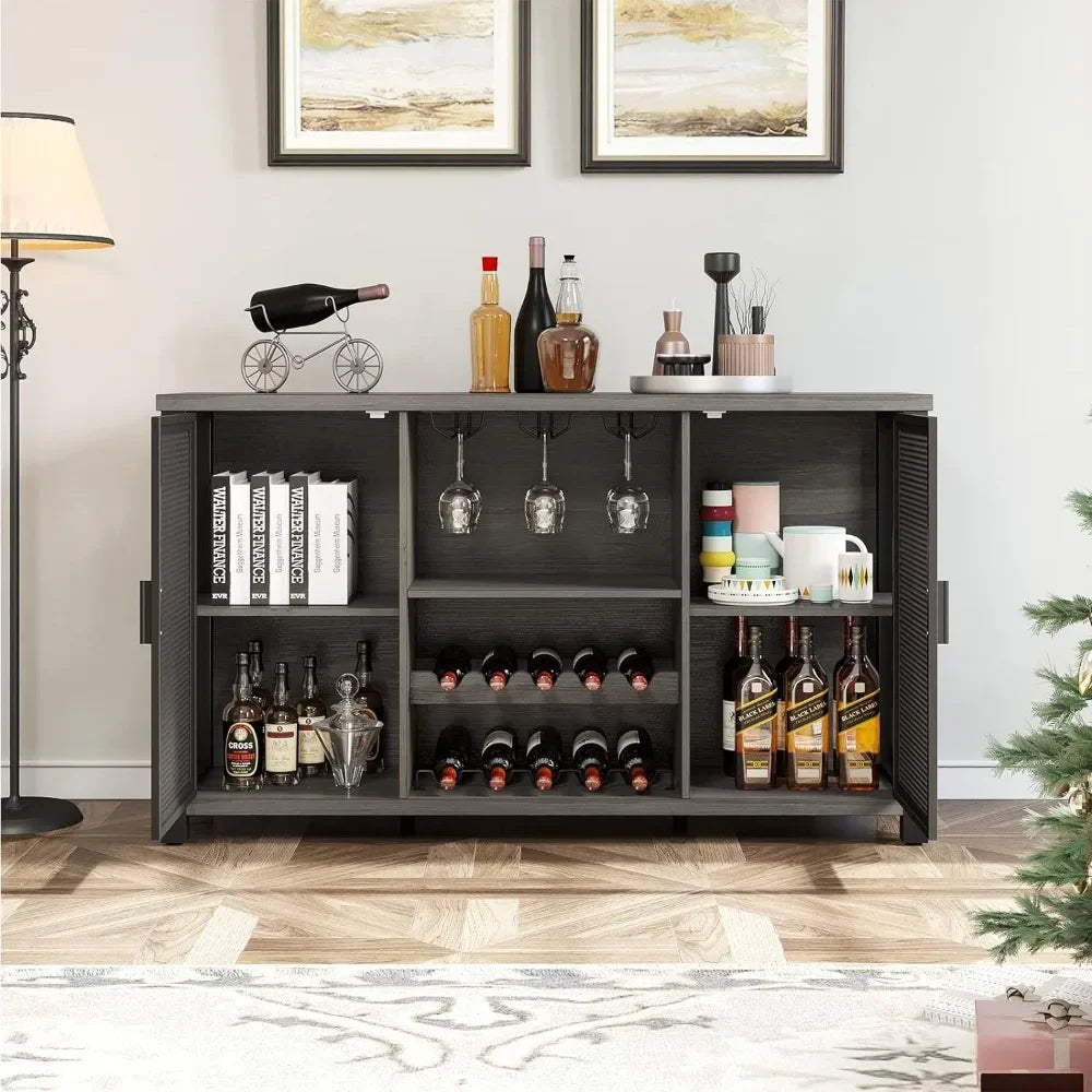 Home Bar Cabinet for Liquor and Glasses