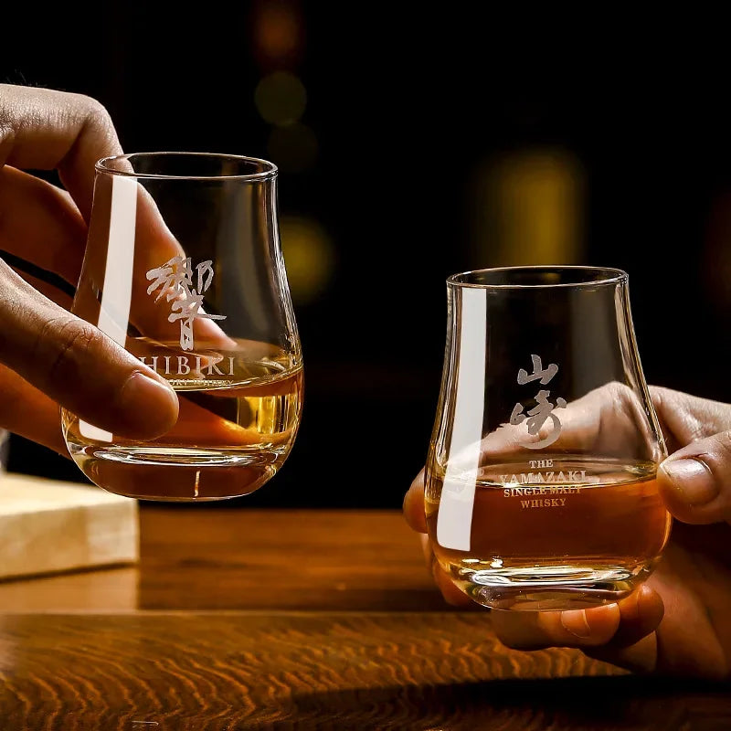 Glassware Old Fashioned Whiskey Glasses with Wooden tray