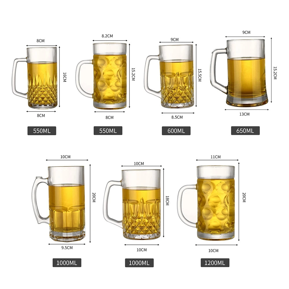 Thick Glass Beer Mug , Drinkware Party Bar