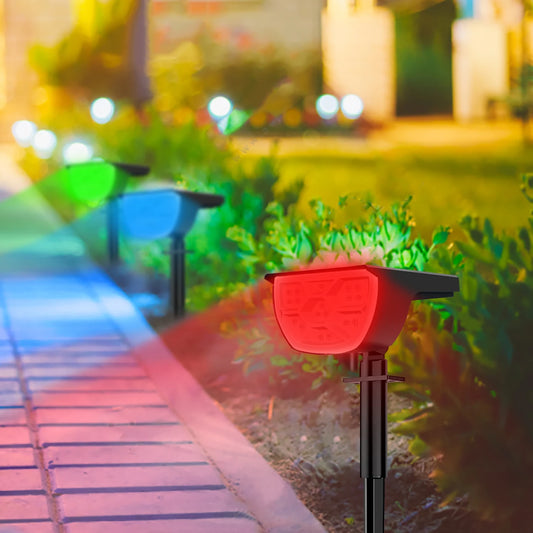 20/18LEDs RGB Solar Light Outdoors Landscape Spotlights