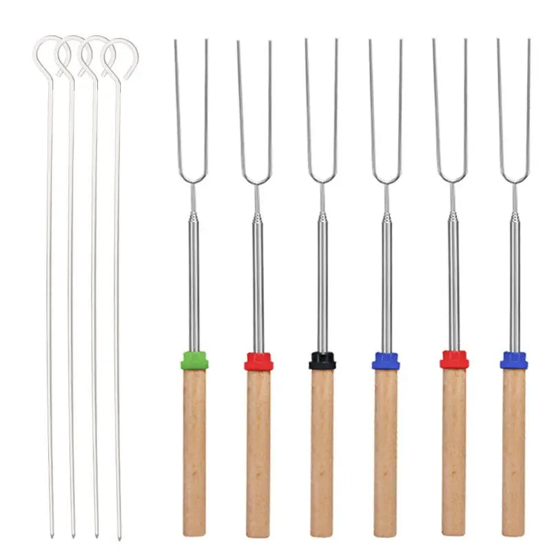 Telescopic BBQ Fork BBQ Skewers Set