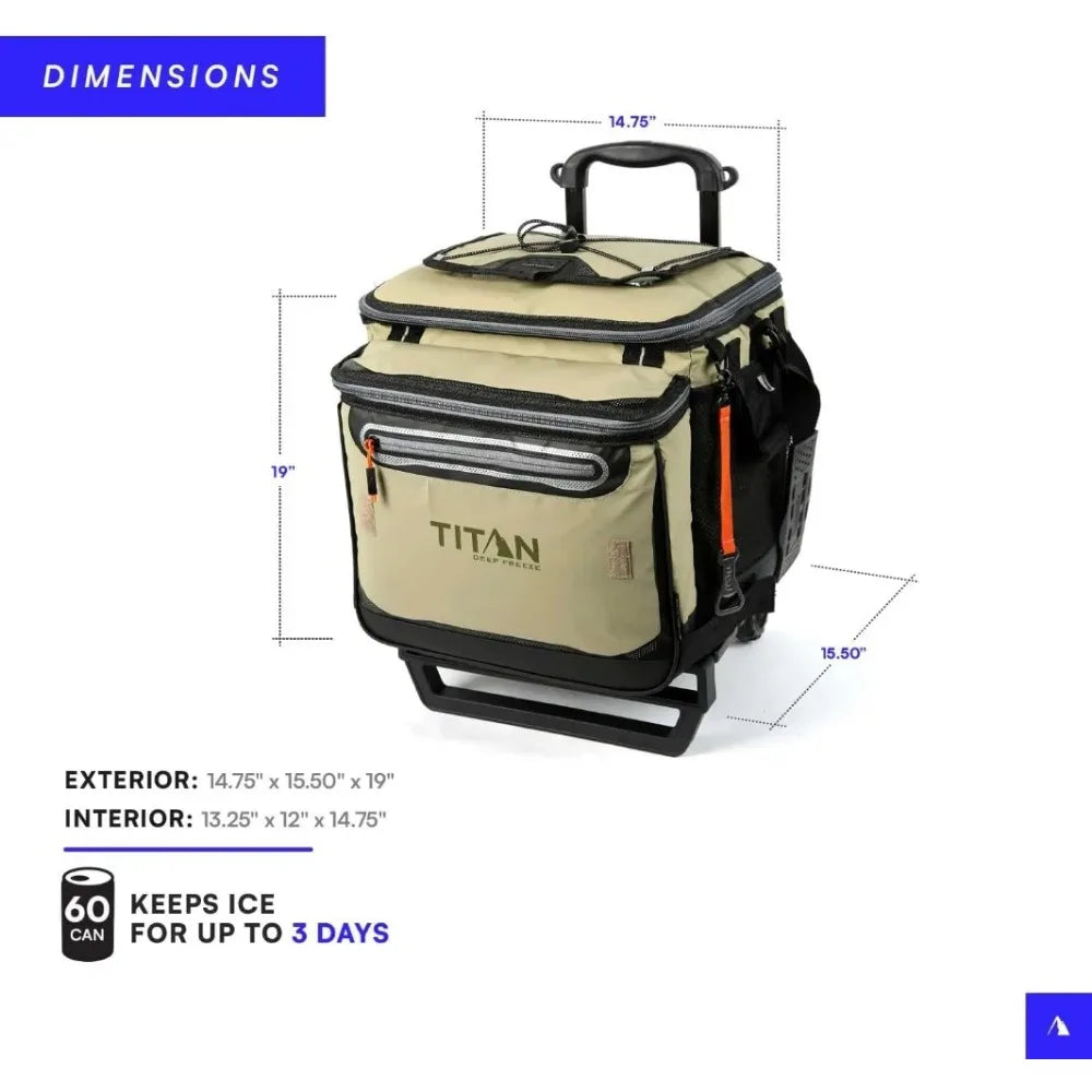 Titan Deep Freeze ,Collapsible Rolling Cooler