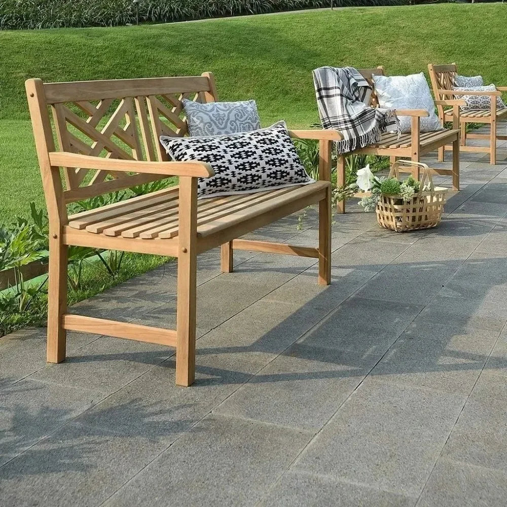 Outdoor Garden Bench ,Arie/Natural Teak Outdoor Armchair