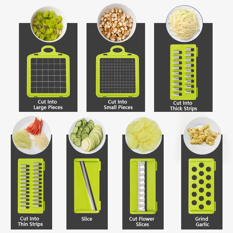 14/16 in 1 Multifunctional Vegetable Chopper, Dicer Cut