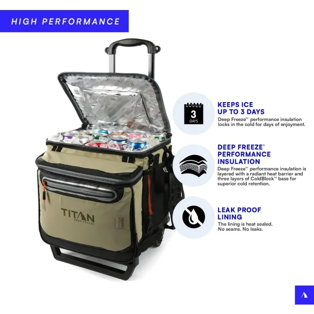 Titan Deep Freeze ,Collapsible Rolling Cooler