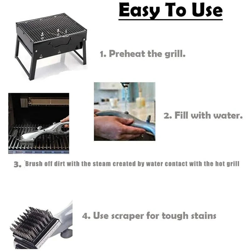 Barbecue Grill Outdoor Steam Cleaning Oil Brushes