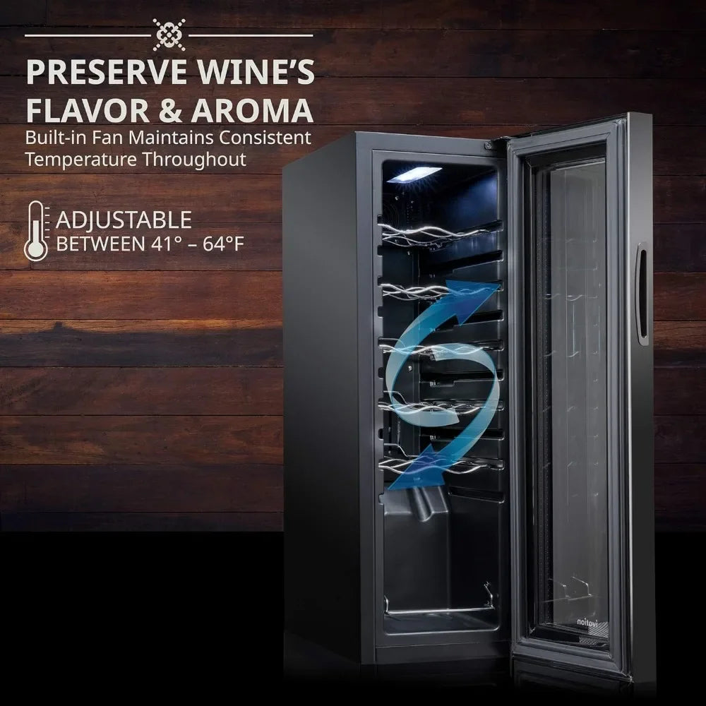 Wine Cooler Refrigerator w/Lock