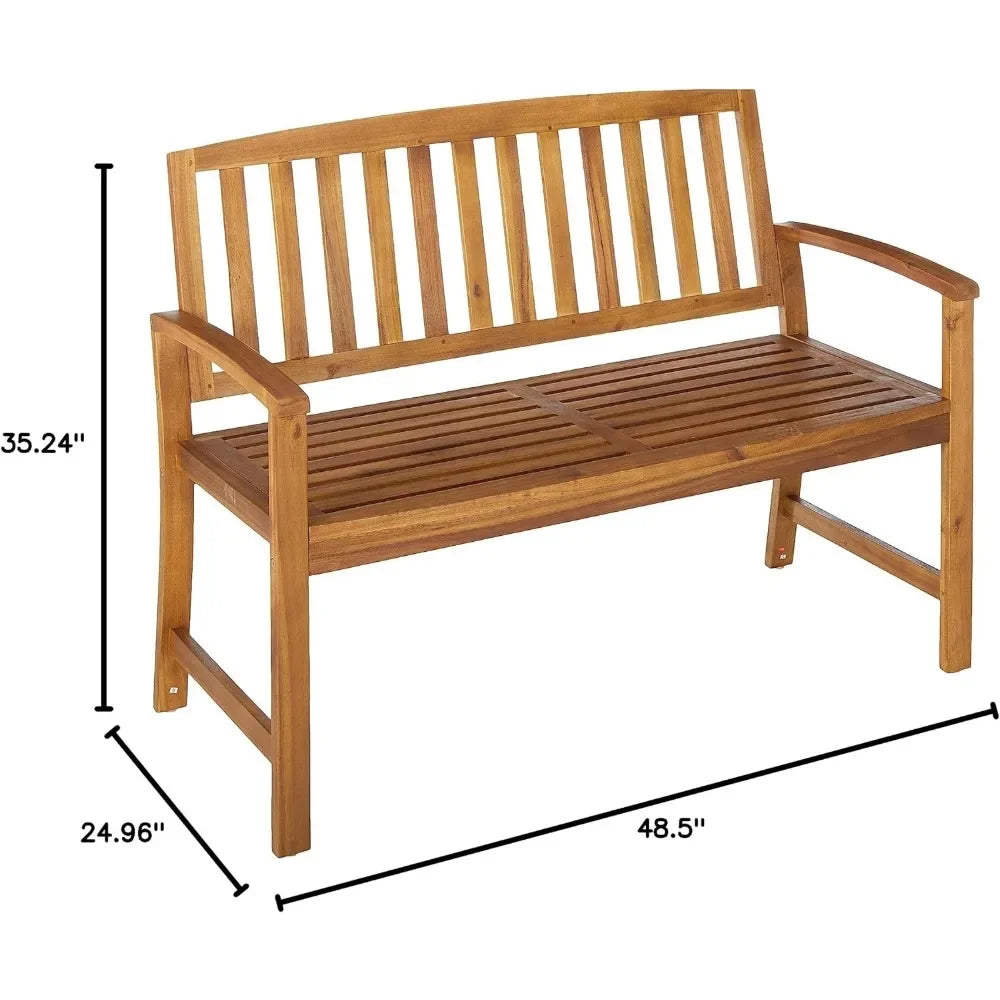 Loja Acacia Bench Patio Furniture Teak Finish