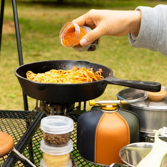 Travel Camping Spice Kit, 5 Clear Seasoning Bottles