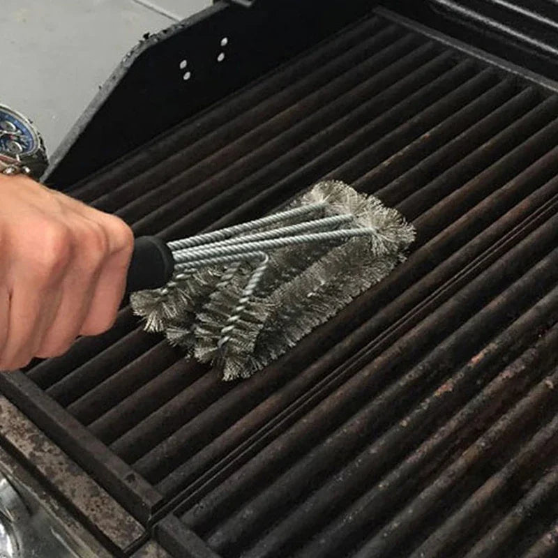 Stainless Steel BBQ Barbecue Grill Cleaning Brush