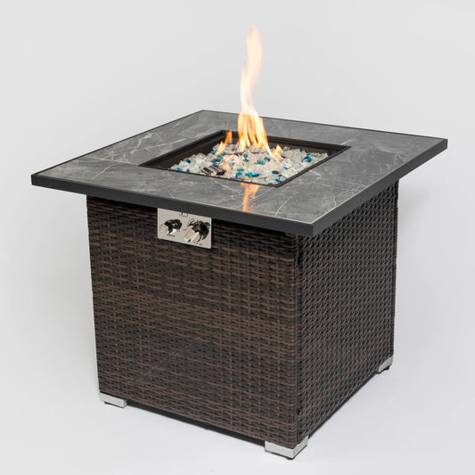 30" Gas  Square Fire Pit Table