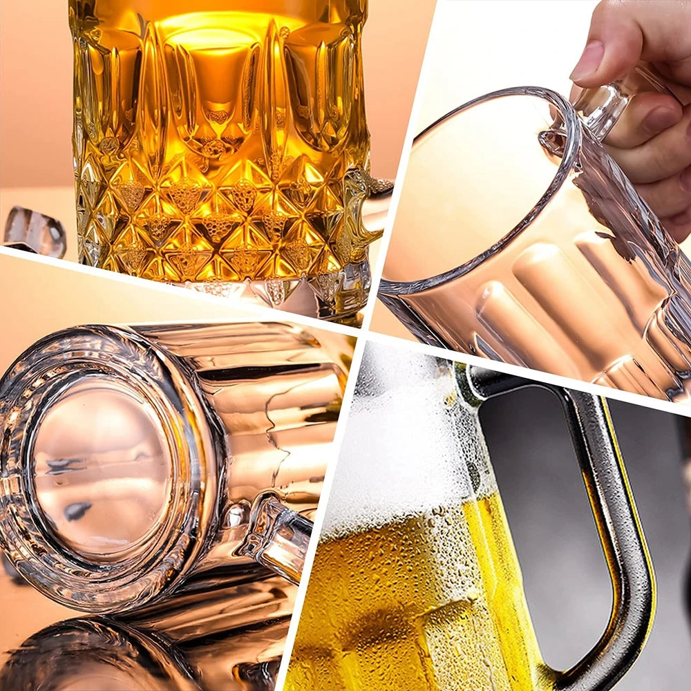 Thick Glass Beer Mug , Drinkware Party Bar