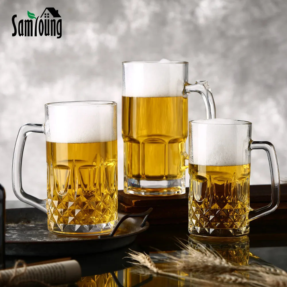 Thick Glass Beer Mug , Drinkware Party Bar