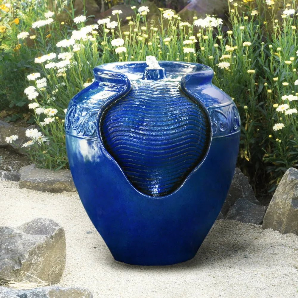 Floor Glazed Pot Water Fountain