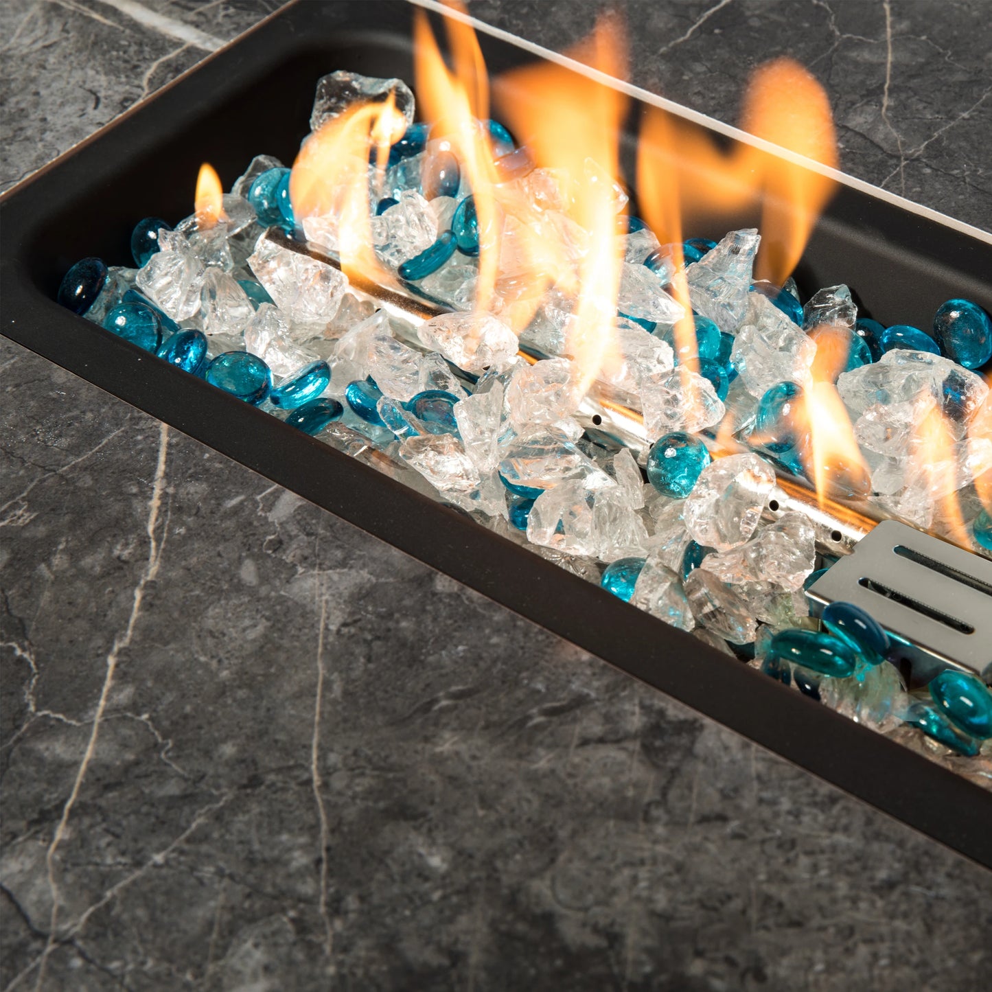 32" Square Gas Fire Pit Table