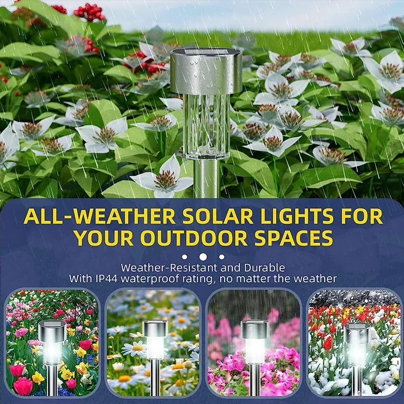 Outdoor Solar Lights Garden Lights Solar Powered Lamp Lantern Waterproof Landscape Lighting Pathway Yard Lawn Garden Decoration