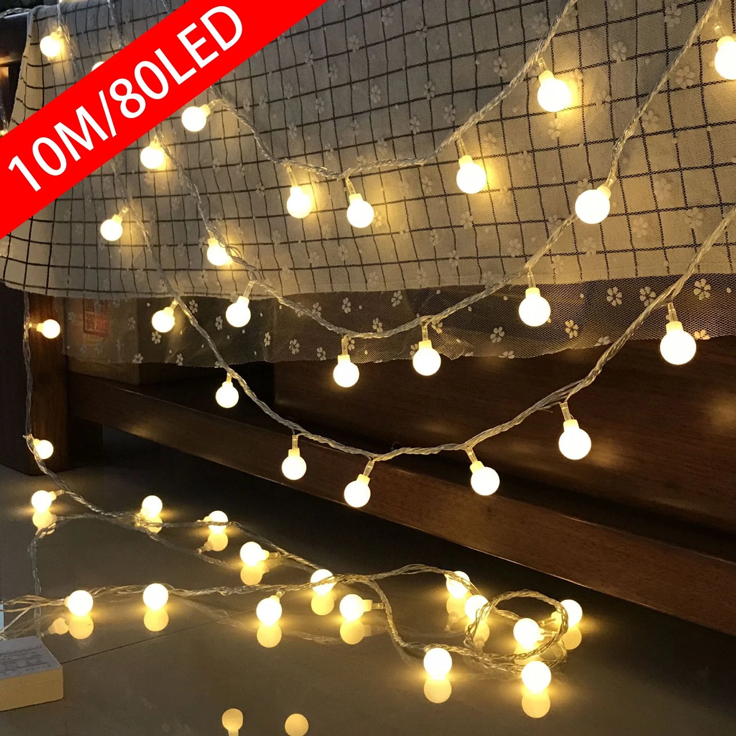 Battery Power Ball LED String Lights