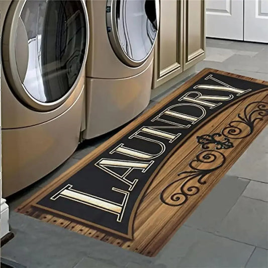 Laundry Room Runner Rug  Entrance Doormat Decor