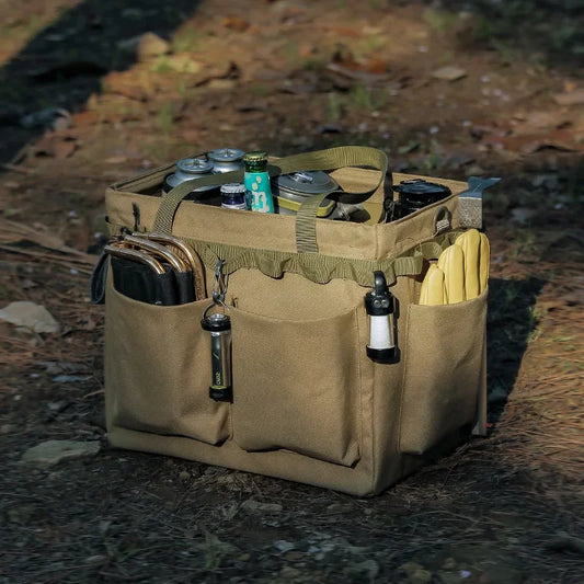 Outdoor camping picnic folding portable tool organizer