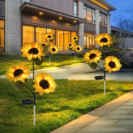 1/3 Head  Sunflower Outdoor Lawn Light