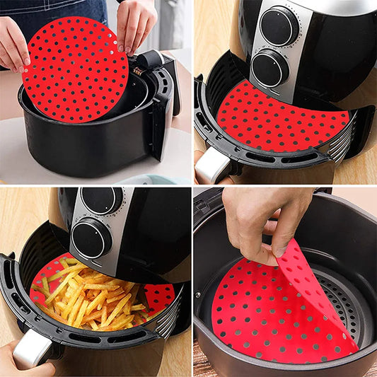 Air Fryer Silicone Mat Kitchen Cake Grilled Saucer Accessories Baking MatNon-stick  Pastry Tools  Bakeware Oil Mats