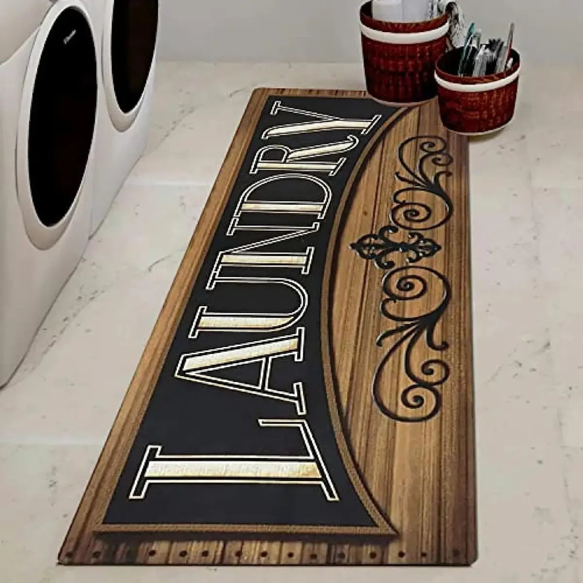 Laundry Room Runner Rug  Entrance Doormat Decor