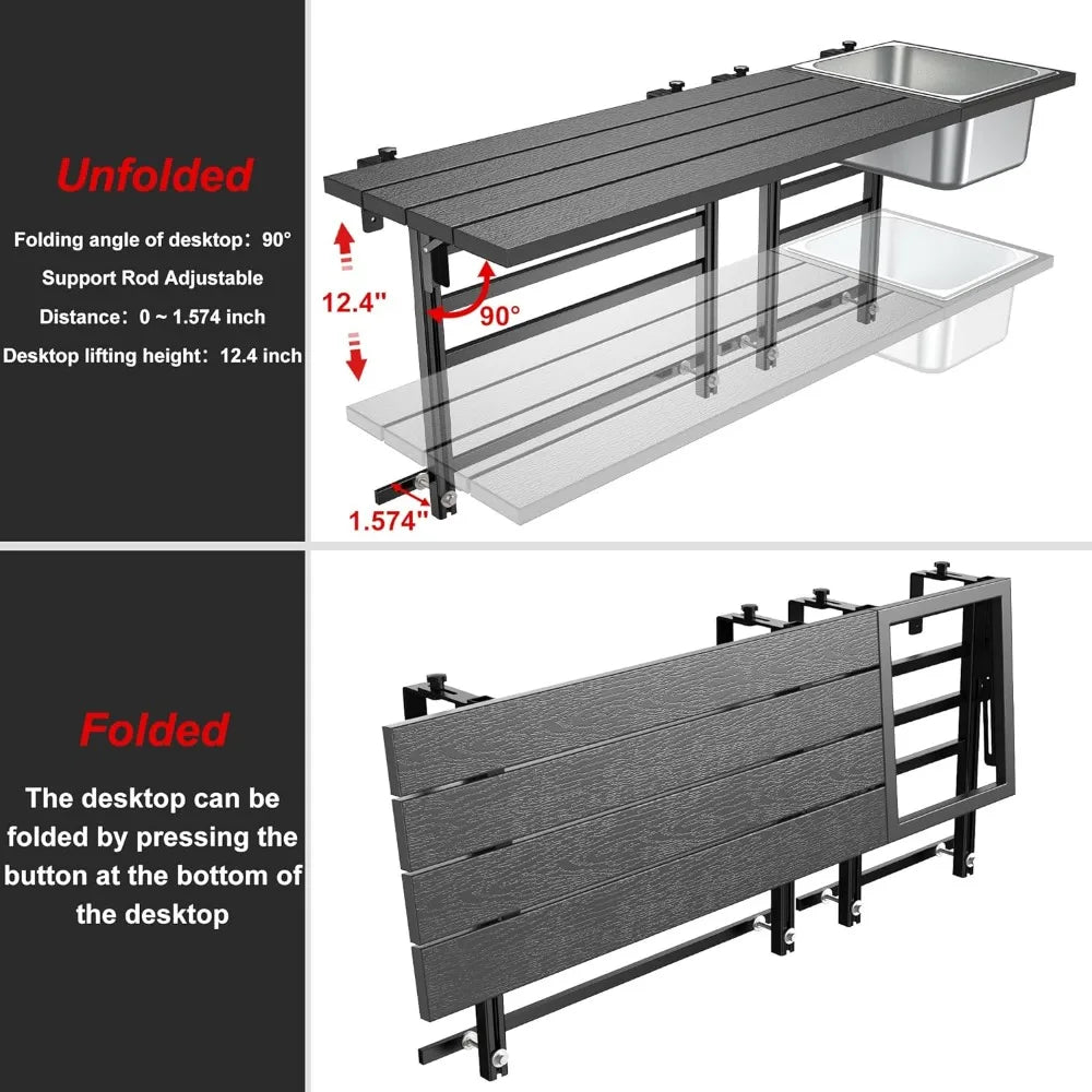 Balcony Table Outdoor Patio Bar Table