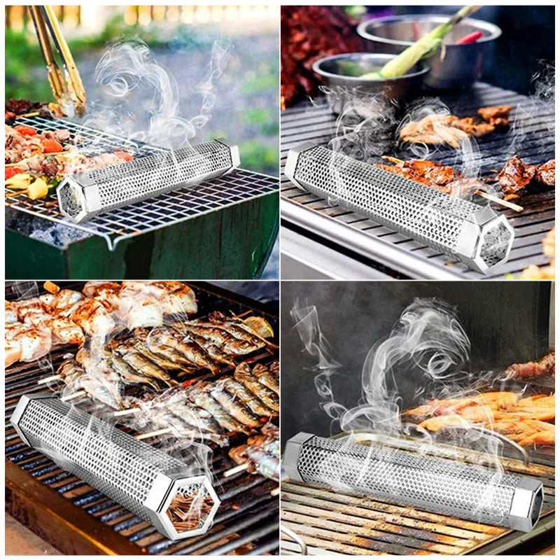 BBQ Stainless Steel Perforated Mesh Pellet Smoker Tube