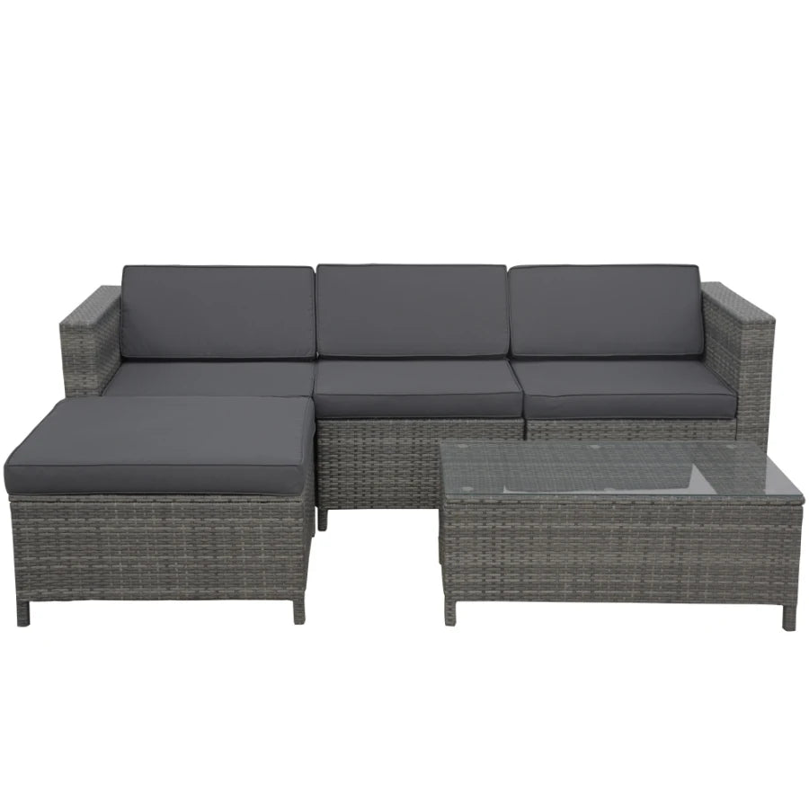 Dark Grey Sectional Sofa With Coffee Table