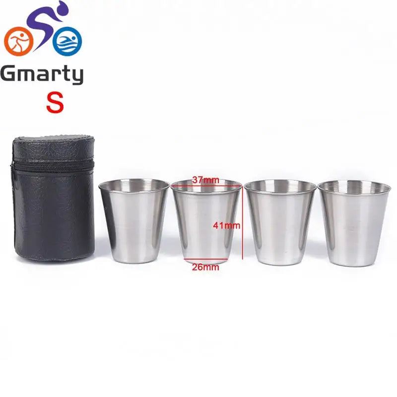 Outdoor Camping Cup, Set Stainless Steel Cover