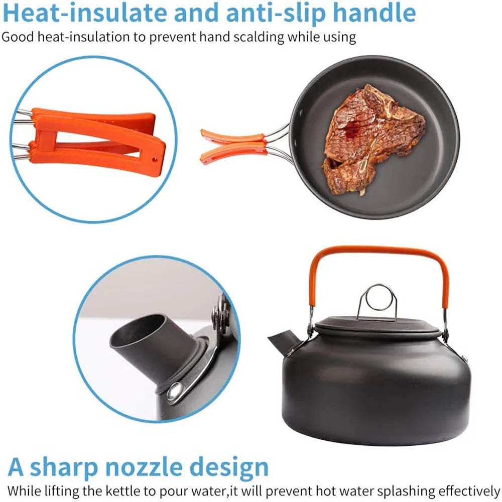 Aluminum Camping Cookware Kit