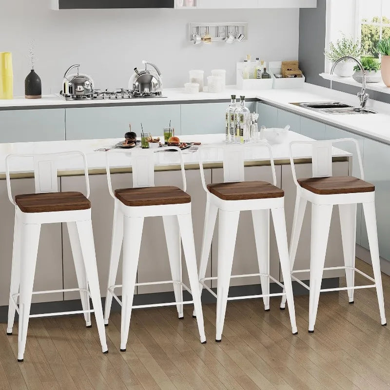 Metal Bar Stools, Counter Height